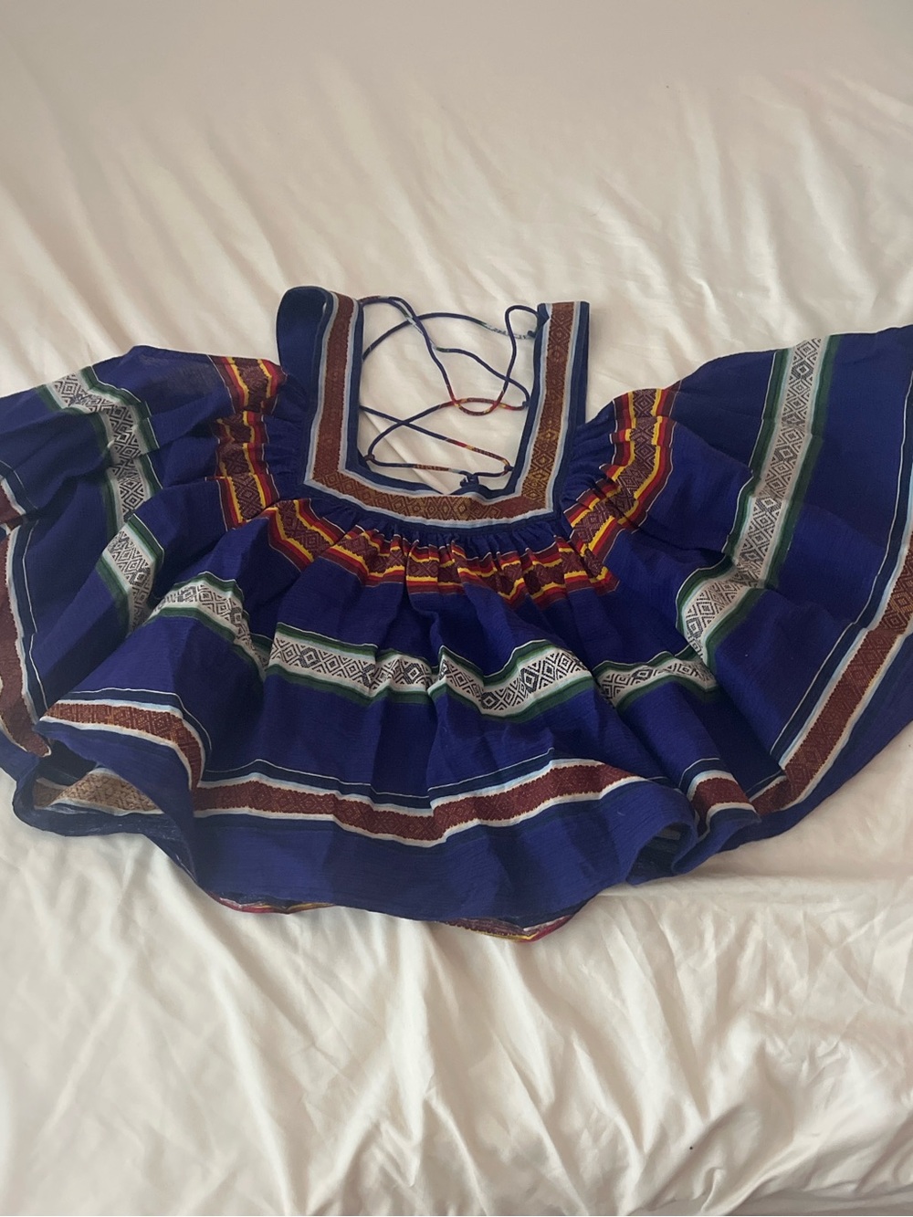 Mara Hoffman Rare Archival 2010 Royal Blue Striped Peasant Tunic